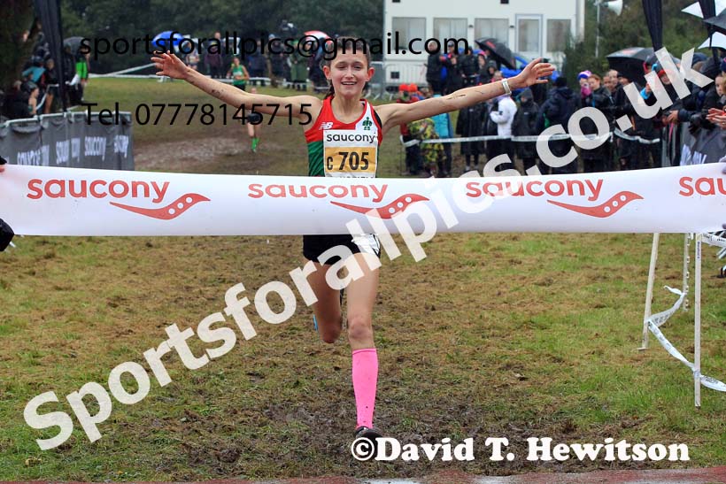 Girls Under-15s 2023 National Cross Country Relays, Berry Hill Park, Mansfield.  Photo: David T. Hewitson/Sports for All Pics